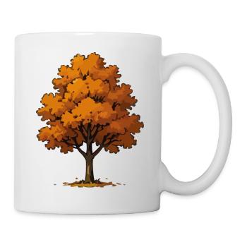 Herbstbaum in Feuerorange - Tasse - Weiß - Rechts