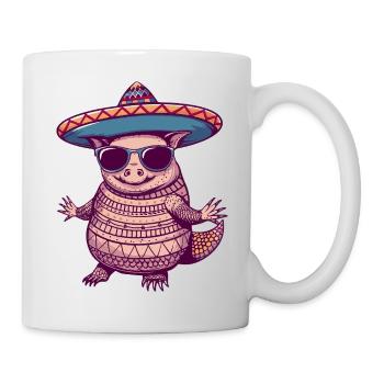 Armadillo Funny Sombrero - Mug - white - Right