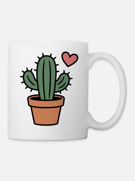 Kaktus - Tasse - Weiß