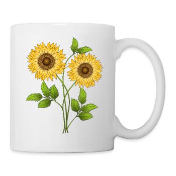 Blumen - Tasse - Weiß - Rechts