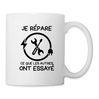 Humour réparation réparer  - Mug blanc - blanc - Droite