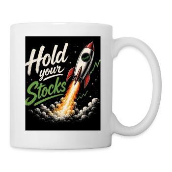 Raketendesign für die Aktien - Tasse - Weiß - Rechts
