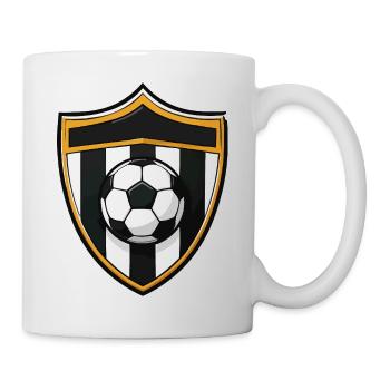 Soccer sign with ball - Mug - white - Right