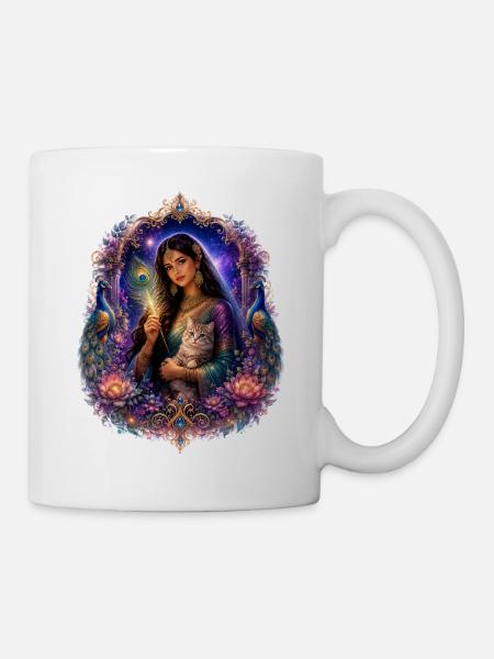 Gardien du chat mystique - Mug blanc - blanc