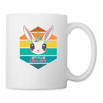 Pastel unicorn and floral crown - Mug - white - Right