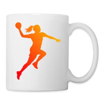 Die Handball-Faninnen und Handball passen zusammen - Tasse - Weiß - Rechts