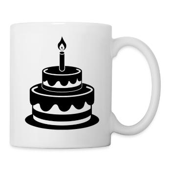 Gâteau d'anniversaire - Mug blanc - blanc - Droite