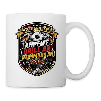 Sommermärchen Fußball Anpfiff Grill - Tasse - Weiß - Rechts