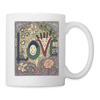 Whimsical Love Floral Frame - Mug - white - Right
