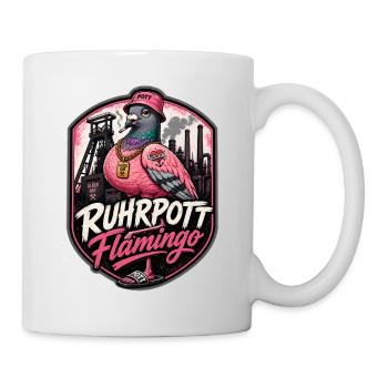 Ruhrpott Flamingo Stadttaube aus dem Revier - Tasse - Weiß - Rechts