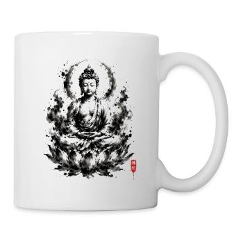 Buddha Ink Lotus Meditation - Tasse - Weiß - Rechts