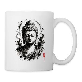 Buddha Ink Portrait Zen - Tasse - Weiß - Rechts
