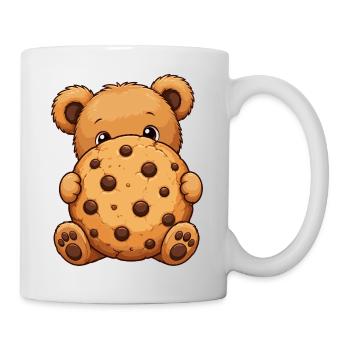 Kuschelbär mit Keks - Tasse - Weiß - Rechts