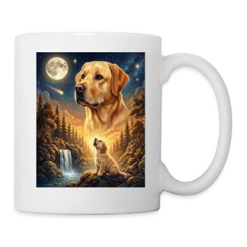 Howling to the Moon Meme Animal Dog Labrador - Mug - white - Right