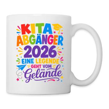 Kita Abgänger 2026 Legende Verlässt Gelände - Tasse - Weiß - Rechts