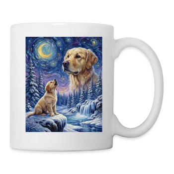 Howling to the Moon Meme Animal Dog Labrador - Mug - white - Right