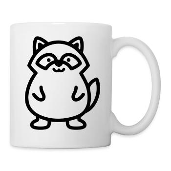 raton laveur - Mug blanc - blanc - Droite