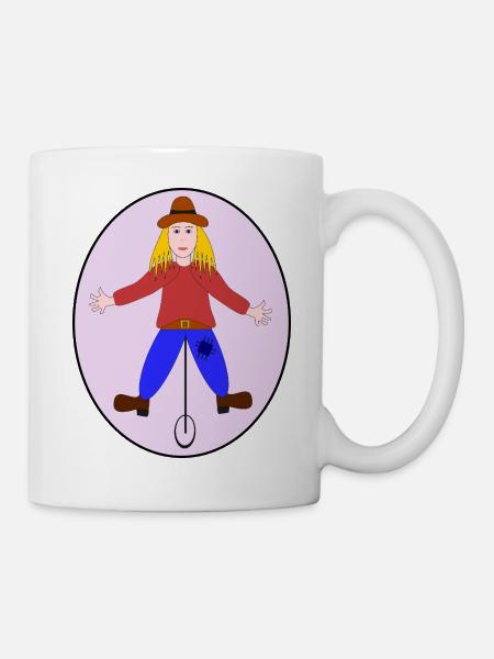 Einradfahrerin mit Patchkunst - Tasse - Weiß