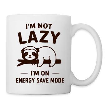 Not lazy – power saving mode - Mug - white - Right