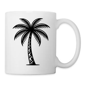 Palme - Tasse - Weiß - Rechts