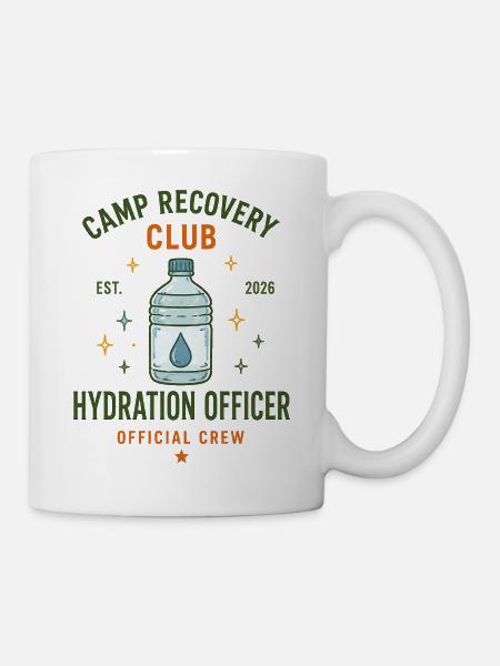 Hydration Officer – Camp Recovery Club Crew - Mug - white