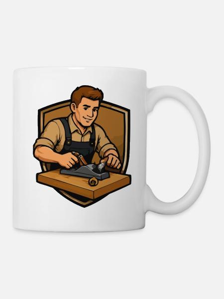 Schmied am Amboss - Tasse - Weiß
