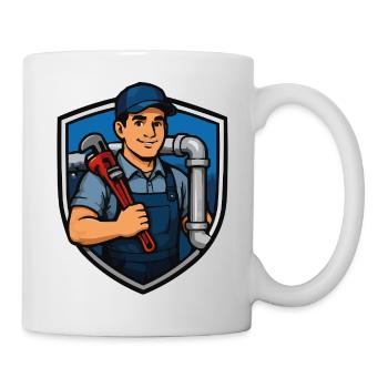 Héros sanitaire avec clé à molette - Mug blanc - blanc - Droite