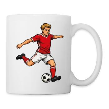 Les footballeurs en saut - Mug blanc - blanc - Droite