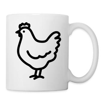 poulet - Mug blanc - blanc - Droite