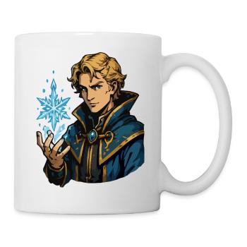 Magicien de glace avec sort de givre - Mug blanc - blanc - Droite