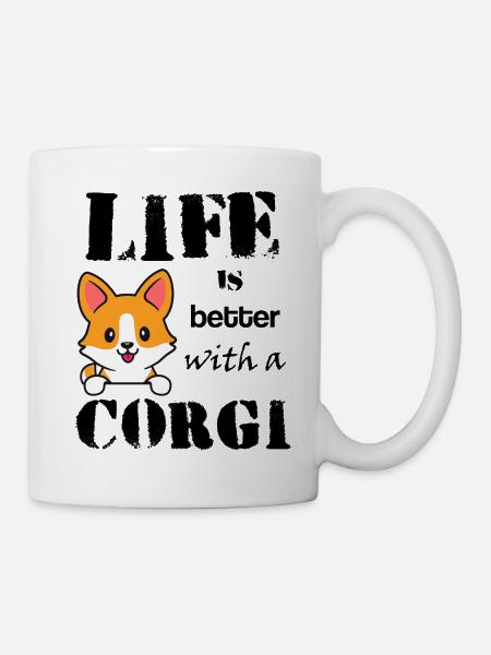 Life_is_better_with_corgi - Mug - white
