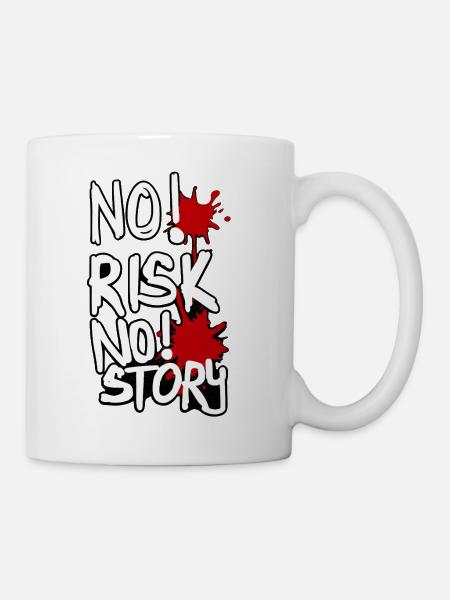 Aucun risque, pas de graphisme narratif - Mug blanc - blanc