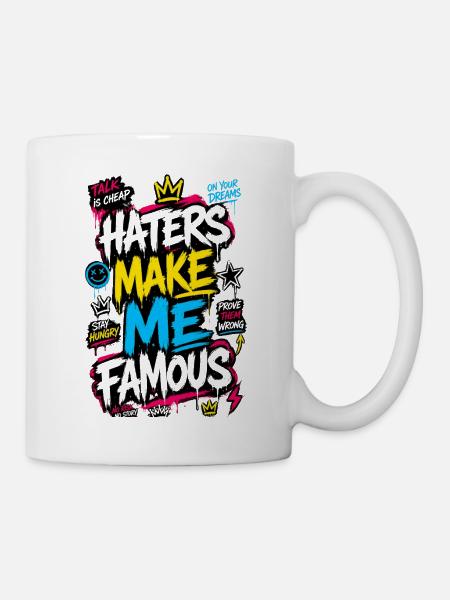 Make Me Famous Graffiti Neon - Mug - white