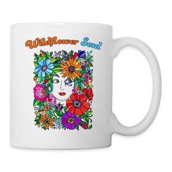 Wildflower Soul Hippie groovy des années 70 - Mug blanc - blanc - Droite