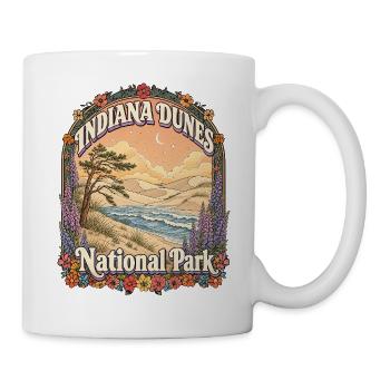 Indiana Dunes Travel – USA Dünen Motiv - Tasse - Weiß - Rechts