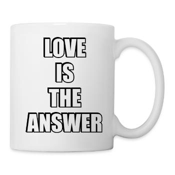 Love Is The Answer Bold Typography - Mug - white - Right