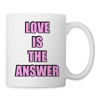 Liebe ist die Antwort Kühne Typografie - Tasse - Weiß - Rechts