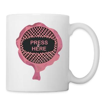 Presse à oreillers à pets ici - Mug blanc - blanc - Droite