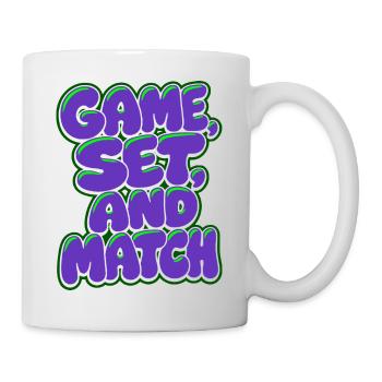 Ensemble de jeu Maillot de tennis de match, style tennis sur gazon - Mug blanc - blanc - Droite