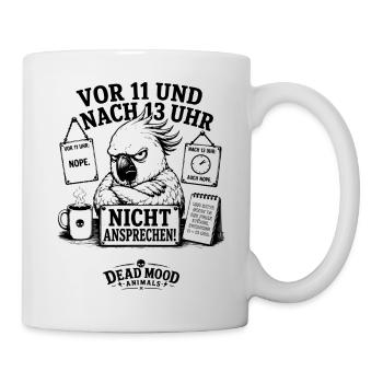 Geschenk für Kollegen vor 11 und nach 13 Uhr nicht - Tasse - Weiß - Rechts