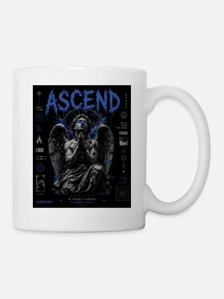 Ascension : Lutte angélique en bleu - Mug blanc - blanc