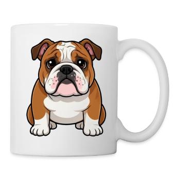 Bulldogge Hund Geschenk Bulldoggen Besitzer - Tasse - Weiß - Rechts