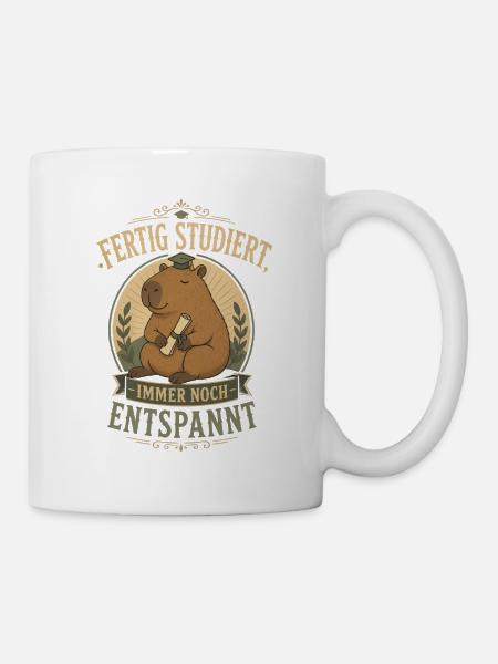 Abschluss Capybara - Tasse - Weiß