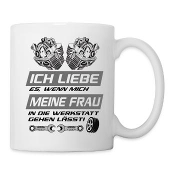 Ich liebe meine Frau – KFZ_Mechaniker - Tasse - Weiß - Rechts