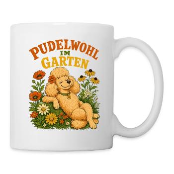 Pudelwohl im Garten - Tasse - Weiß - Rechts