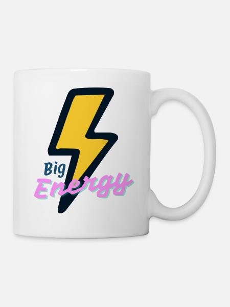 Big Energy Lightning Neon - Tasse - Weiß