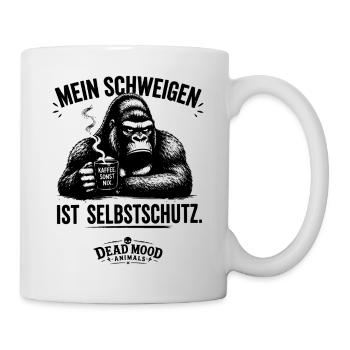 Lustiges Gorilla Design | Kaffee, Sarkasmus - Tasse - Weiß - Rechts
