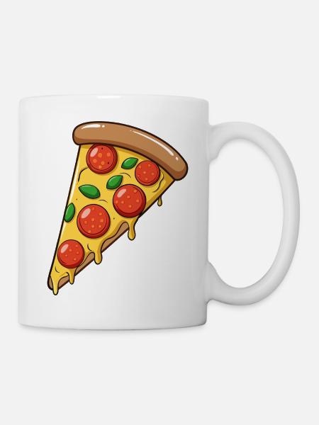 Peperoni-Pizza - Tasse - Weiß