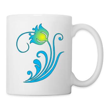 Fleur bleue étrange - Mug blanc - blanc - Droite