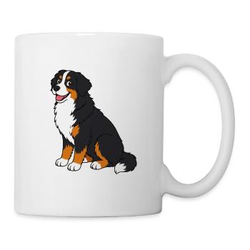 Cheerful Saint Bernard dog in cartoon style - Mug - white - Right